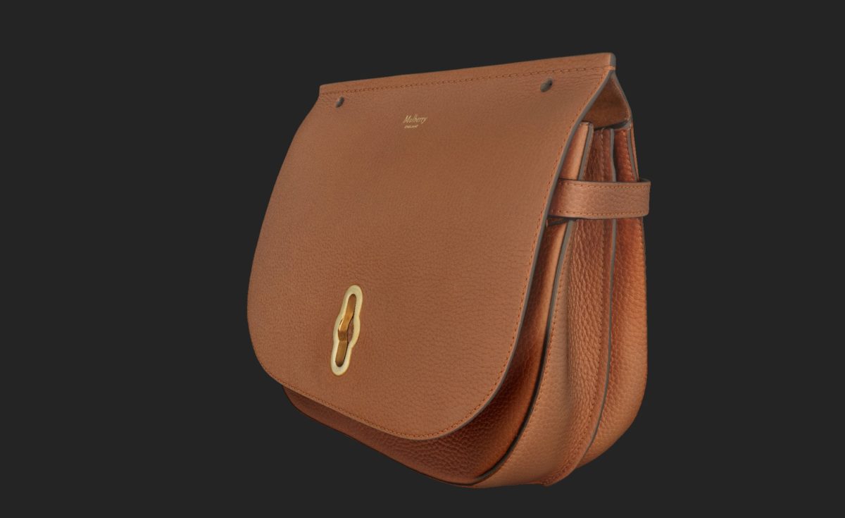 Image of brown mulberry bag put together using photogrammetry, Fashion Innovation Agency