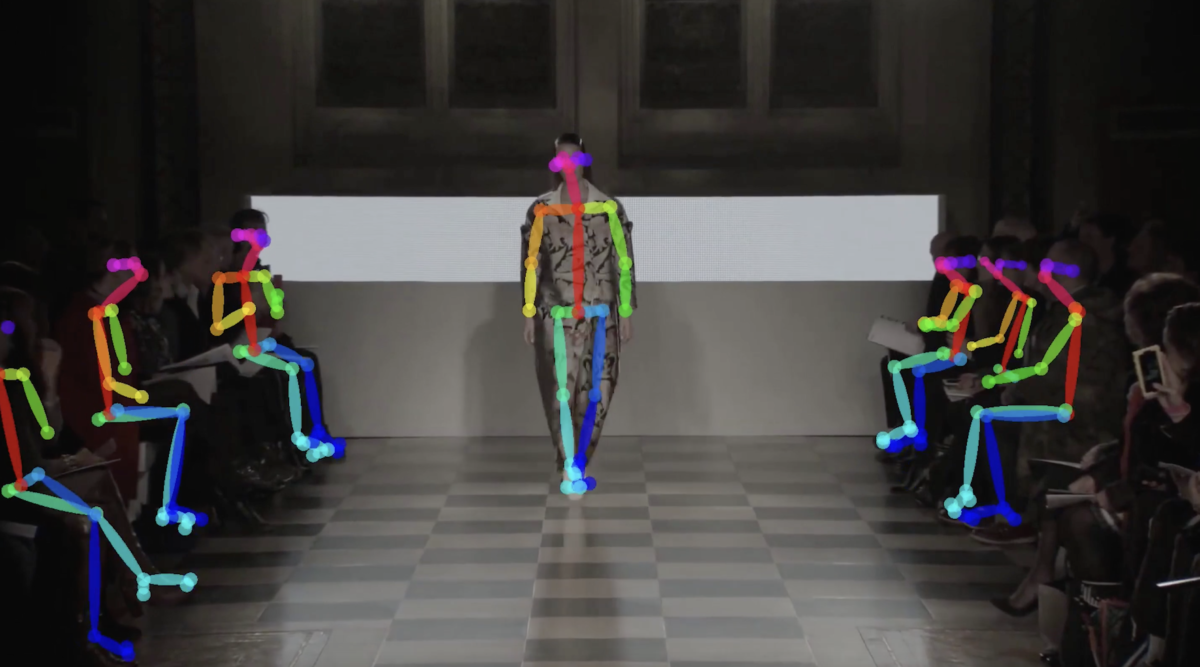 catwalk and runway with skeletal tracking on bodies